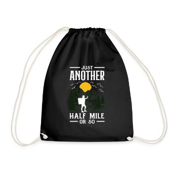 Funny Hiking Gift - Drawstring Bag - black - Front