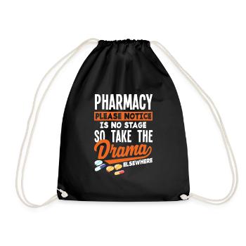 Apothecary Apothecary Apothecary Pharmacy Gift - Drawstring Bag - black - Front