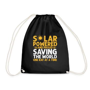 Solar Panel Solar Energy Solar Power - Drawstring Bag - black - Front