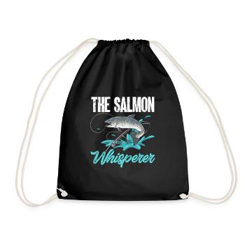 Salmon Fishing Salmon Angler - Drawstring Bag - black - Front