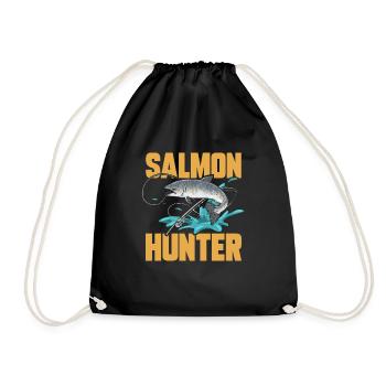 Salmon Fishing Salmon Angler - Drawstring Bag - black - Front