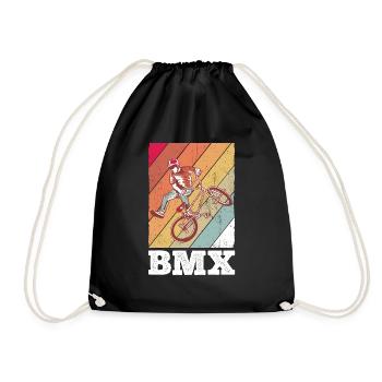 BMX Farbe Fahrrad Fans Rad Biker BMX Fahradfahrer - Turnbeutel - Schwarz - Vorne