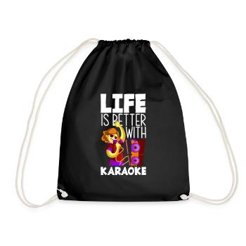 Chanteur de karaoké Chanteur de karaoké Musique - Sac de sport léger - noir - Devant