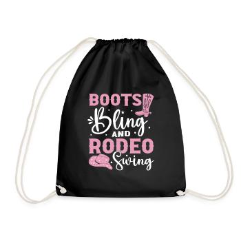 Cowboy rodéo Western Vintage Country Sud - Sac de sport léger - noir - Devant