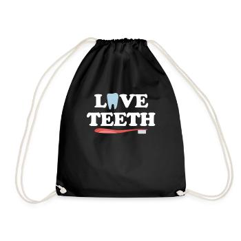 Love Teeth Drôle d’hygiéniste dentaire - Sac de sport léger - noir - Devant