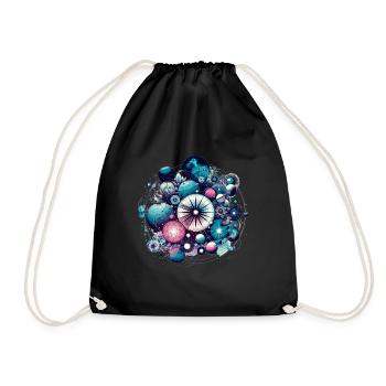 Cosmic Collage - Drawstring Bag - black - Front