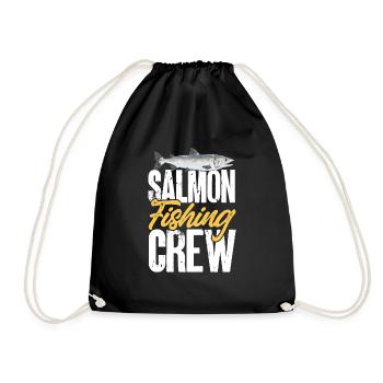 Salmon Fishing Salmon Angler - Drawstring Bag - black - Front