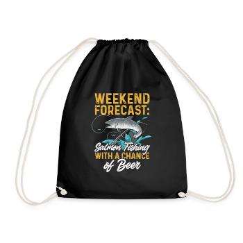 Salmon Fishing Salmon Angler - Drawstring Bag - black - Front