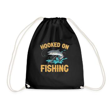 Salmon Fishing Salmon Angler - Drawstring Bag - black - Front