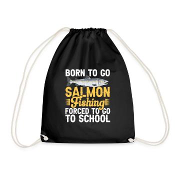 Salmon Fishing Salmon Angler - Drawstring Bag - black - Front