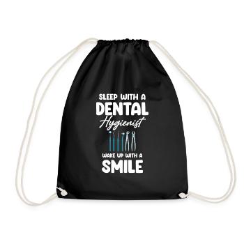 Schlafen Sie Mit Einer Dentalhygienikerin, Wachen - Turnbeutel - Schwarz - Vorne