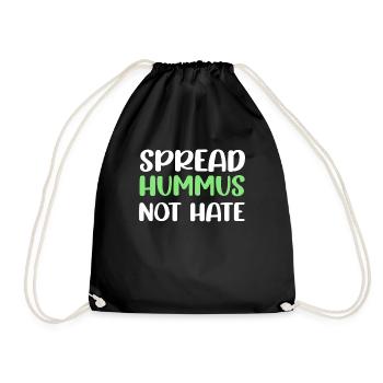 Spread Hummus Not Hate Gluten Free Falafel - Drawstring Bag - black - Front
