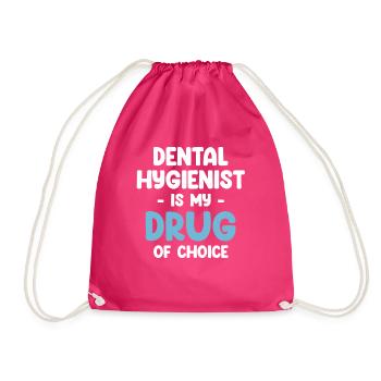 Dentalhygienikerin Ist Mein Medikament Der Wahl - Turnbeutel - Fuchsia - Vorne