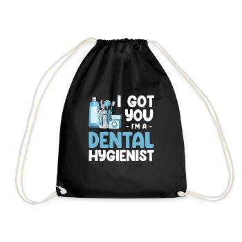 Ich Hab Dich, Ich Bin Ein Dentalhygieniker, - Turnbeutel - Schwarz - Vorne