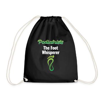 Podiatrist The Foot Whisperer Pedicure - Drawstring Bag - black - Front