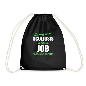 Vivre avec la scoliose n’est pas un travail pour le - Sac de sport léger - noir - Devant