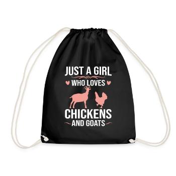 Goats & Chickens Funny Goat Lover - Turnbeutel - Schwarz - Vorne