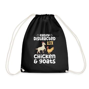 Goats & Chickens Funny Goat Lover - Turnbeutel - Schwarz - Vorne