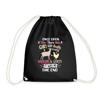 Goats & Chickens Funny Goat Lover - Turnbeutel - Schwarz - Vorne