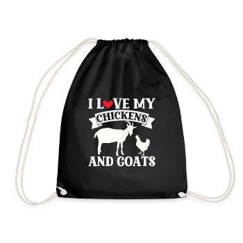 Goats & Chickens Funny Goat Lover - Turnbeutel - Schwarz - Vorne