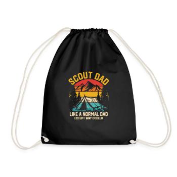 Epic Scout Dad: Cooler than Average Tee - Drawstring Bag - black - Front