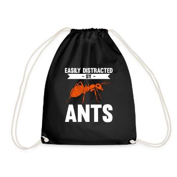 Antkeeping Ameisenzucht Ameisen - Turnbeutel - Schwarz - Vorne