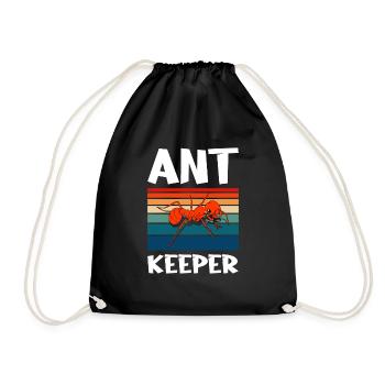 Antkeeping Ameisenzucht Ameisen - Turnbeutel - Schwarz - Vorne