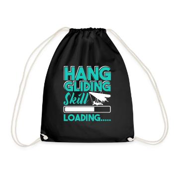 Hang Gliding Hang Gliding Skill Loading - Drawstring Bag - black - Front