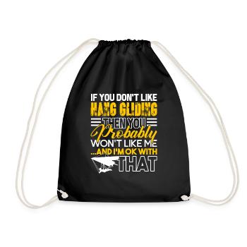 Hang Gliding I Like Hang Gliding - Drawstring Bag - black - Front