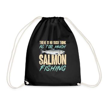 Pêche au saumon Pêcheur de saumon - Sac de sport léger - noir - Devant
