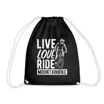 Live Love Ride VTT Fans De Vélo Roue VTT L - Sac de sport léger - noir - Devant