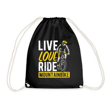 MTB Mountain Bike Bike Bike Fans Wheel MTB Biker M - Drawstring Bag - black - Front