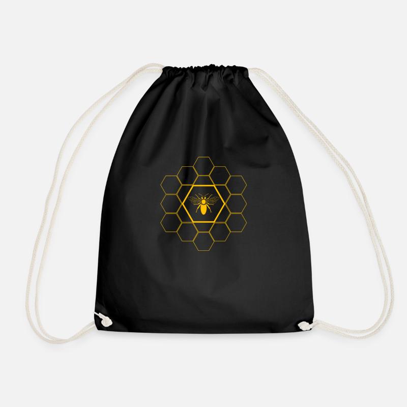Imker Geschenk Bienen Vintage - Turnbeutel - Schwarz
