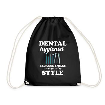 Hygiéniste dentaire, parce que le sourire ne quitte jamais le - Sac de sport léger - noir - Devant