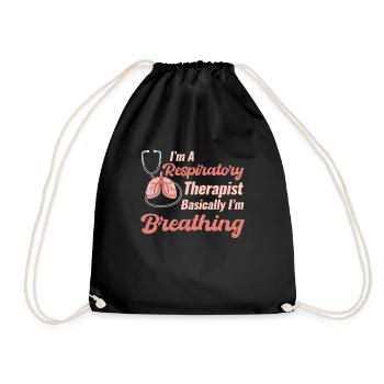 I'm a respiratory therapist, basically I'm - Drawstring Bag - black - Front
