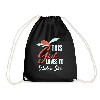 Cette fille aime faire du ski nautique jet ski - Sac de sport léger - noir - Devant