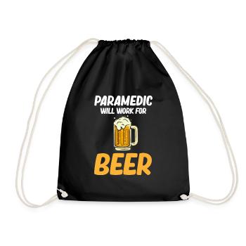 Paramedic Gets Medical For Beer Boyfriend - Drawstring Bag - black - Front