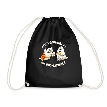 Funny Teacher Halloween Gifts - Drawstring Bag - black - Front
