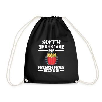 Frites drôles Frites drôles - Sac de sport léger - noir - Devant