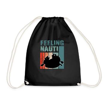 boater sailing trip for sailor sailing pin - Drawstring Bag - black - Front