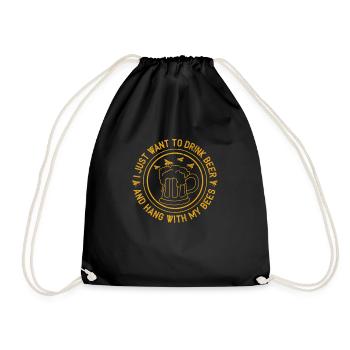 Beekeeper Gift Bees & Beer - Drawstring Bag - black - Front