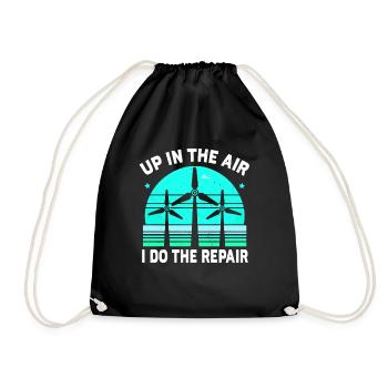 Pinwheel Climber Industrial Climber Gift - Drawstring Bag - black - Front