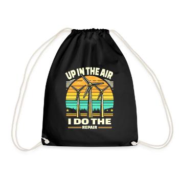 Pinwheel Climber Industrial Climber Gift - Drawstring Bag - black - Front