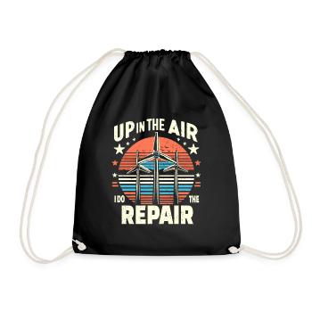 Pinwheel Climber Industrial Climber Gift - Drawstring Bag - black - Front
