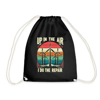 Pinwheel Climber Industrial Climber Gift - Drawstring Bag - black - Front