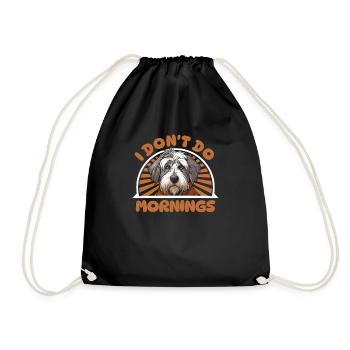 Old English Shepherd Bobtail Funny - Drawstring Bag - black - Front