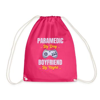 Ambulancier paramédical le jour, petit ami la nuit - Sac de sport léger - fuchsia - Devant
