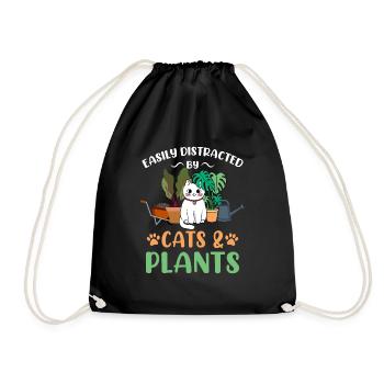 Chats Plantes Plantes De Jardin Amoureux Des Plantes - Sac de sport léger - noir - Devant