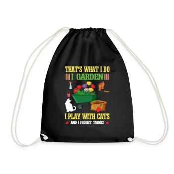 Chats Plantes Plantes De Jardin Amoureux Des Plantes - Sac de sport léger - noir - Devant