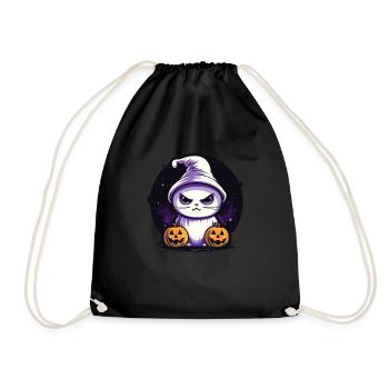 Halloween Décoration Chat Kawaii Cadeau - Sac de sport léger - noir - Devant
